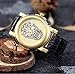 Produktbild MJY Mode Uhr, Herrenuhr Zifferblatt Uhr, Casual Pu Strap Wasser Diamant britischen Herrenuhr für Mann Freund Sohn Geschenk,Golden,EIN