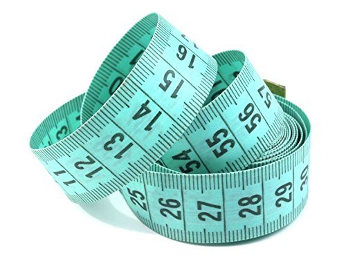 LUFA Schneider Masband Bandmas Schneiderbandmass Massband in kleinem transparenten Aufbewahrungsbehalter 150cm Zufallige Farbe