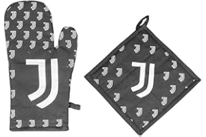 Hermet Juventus F.C. | Guanto Forno + Presina Cucina | Set Barbecue | Prodotto Ufficiale 5260 100 J001