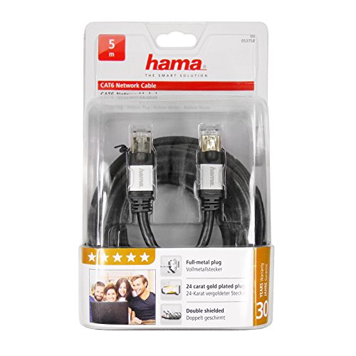 CAT6 5M Ethernet-Patch-Kabel / Netzwerkkabel Standard UTP schwarz vergoldet POE geeignet Kabel - 2