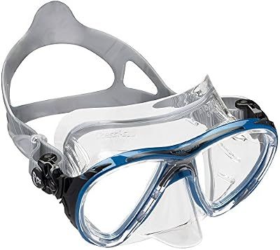 Cressi - Masque de plongée Sous Marine pour Adulte - Big Eyes Evolution - Noir (Transparent/Bleu/Noir) - Taille Unique