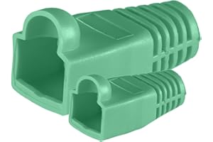 Splinktech Safekom 10x Set Of Packs RJ45 Network Ethernet Cat5e Cat5 Cat 5e CAT6 Cat6e 8P8C UTP STP Gold Plated LAN Cable Plug Crimp Ends Connector Plugs & 10 Pcs RJ45 Crimp End Boots