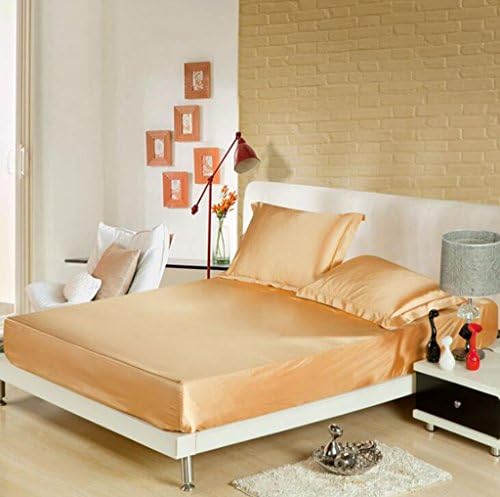 Wmshpeds Silk bed single piece of solid color double-fight silk silk bed sheets ice bed bare bedspreads bed lin