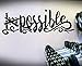 Produktbild Impossible Quote Decal Motivation Workout Sport Fitness Stickers Slim Vinyl
