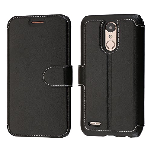 Custodia LG K8 2017, Mobesv Custodia in Pelle, Cover con Porta Carte, Funzione Stand, Chiusura Magnetica Per LG K8 2017 - Nero