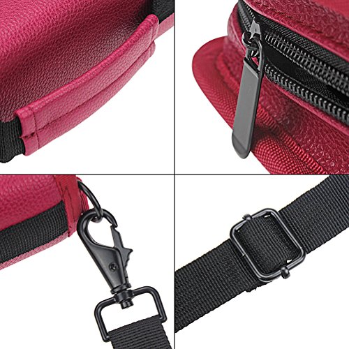 Yimoji Federmäppchen, Etui, PU-Leder, großes Fassungsvermögen für 160 Stifte, für Kunst und Malerei rot - 3