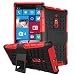 Produktbild Nokia Lumia 830 (2014) Case, DRUnKQUEEn Heavy Duty Rugged Hybrid Armor Dual Layer Hard Shell Tire Tread Grenade Grip Combat Tyre Textured Cover with Kickstand