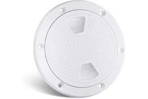 Amarine Made Boat Round Non Slip Inspection Hatch External Dia: 9.84" /250mm Opening Dia: 7" /180mm with Detachable Cover 250mm