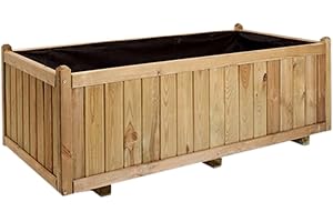 JARDIPOLYS Burger 281436 Vendôme Bac à Fleurs 140 cm