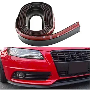 Guance Black Front Bumper Lip Stickon Car Body Kit Bumper Lip Side Skirt Rubber Edge Decorative Protector Trim for Chevrolet Beat (Pack of 1 Pcs)