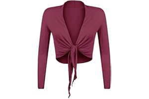 Gloop Bolero, belle, élégante veste pour femme, manche longue, noeud Bolero