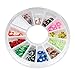 Veroda 3D Nail Art Fimo Slices Decal Decoration in Wheel Box Animal Shape
