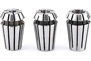 MARANON Pinza CNC ER11, 3Pcs 1/8 pollici (3.175mm) 4mm 6mm Spring Collet Workholding Incisione Pinza Portautensili per tornio per CNC Fresatrice CNC