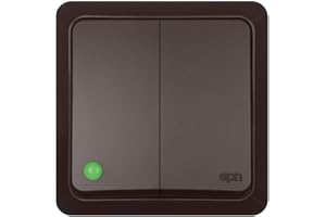 ELEKTRO-PLAST Interruttore luce doppio, marrone