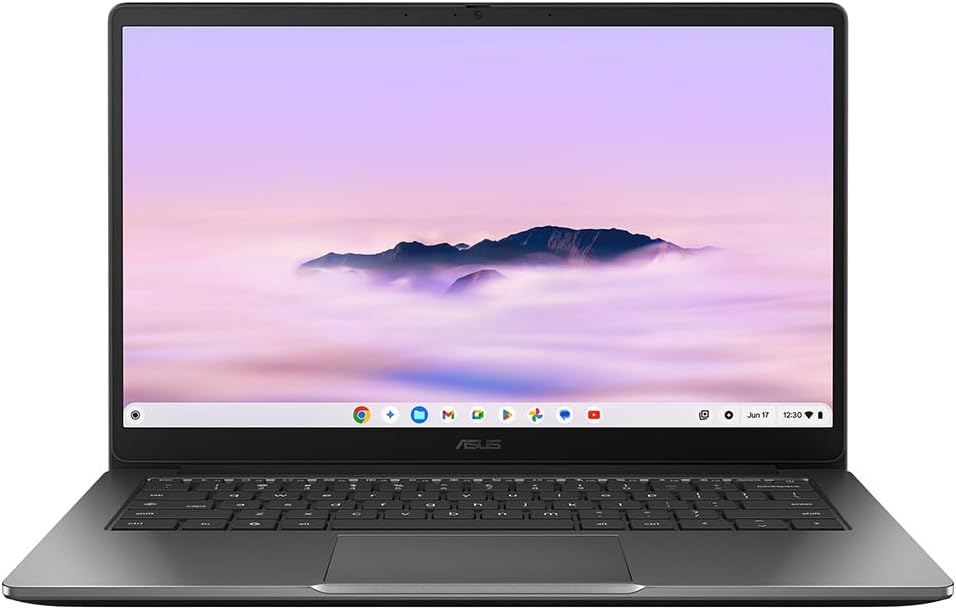 ASUS Chromebook Plus 14 CX1405CTA Laptop | 14.0" Full HD Screen | Intel Core 3 N355 Processor | 8GB RAM | 128GB SSD | Google Chrome OS
