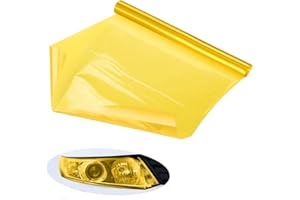 Voarge Scheinwerfer-Folie Gelb 30 * 120cm, Wasserdicht Auto Scheinwerfer Folie Tönungsfolie Nebelscheinwerfer, Gelb