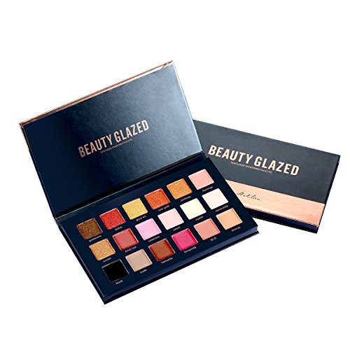 18 Farben Schönheits Kosmetik Wasserdicht Lidschatten Palette Eyeshadow-Nature Glow Schimmern Glitzer Matt Augen Schatten - 8