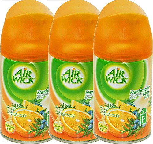 3x Air Wick Freshmatic Max Refill / "Anti Tabac"/ Nachfüller für Air Wick Freshmatic Max / Raumduft / Lufterfrischer / je 250ml
