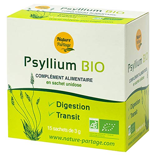 Nature & Partage - Psyllium Bio 15 Sachets Unidoses - Lot De 2 - Livraison Rapide En France - Prix Par Lot