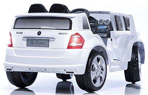 Mercedes-Benz SUV GL450 GL 450 Jeep 12V Kinderauto Kinderfahrzeug Kinder Elektroauto (Weiss)
