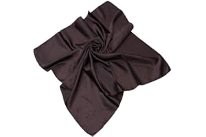 SHOES LANE Satin Silk Shiny Plain Solid Colours Large Square Plain Head Neck Scarf Wrap 90 X 90 cm Scarves Bandanas Women Shiny Large Soft Lightweight Sleeping Headscarf for Ladies Girls Hair Decor