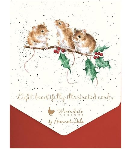Ling Design Weihnachtskarten 'Rotkehlchen-Paar' - Packung Mit 6 Karten & Umschlägen
