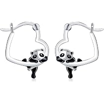 Süße Panda Creolen Aus 925 Silber – Niedliche Ohrringe Für Damen & Mädchen