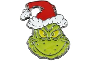 Molinter Weihnachten Brosche Grinch Schädelkopf Abzeichen Pin Weihnachten Mitbringsel für DIY Kleidung Pullover Hemd Rucksack Hut