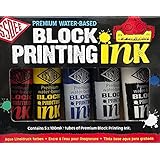 Essdee Premium Quality Block Printing Ink (Pack of 5 Primary Colours)