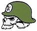 Produktbild Totenkopf Stahlhelm Aufnäher Bügelbild