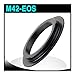 Produktbild RotSale® M42 Canon EOS Objektiv Adapter Adapterring für M42 Objektiv an DSLR Kamera in Schwarz
