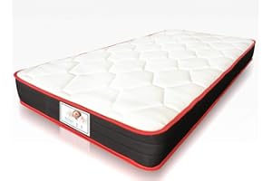 TEENO Matelas 90x190 cm Luxe Mousse à mémoire Foam Épaisseur Gel