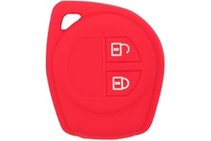 BROVACS Silicone Cover Protector Case Holder Skin Jacket Compatible with SUZUKI 2 Button Remote Key Fob CV4545 Red