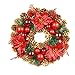 Produktbild Weihnachts Dekor,Wawer Rote Beeren Weihnachtskranz Roter Kranz Hängende Ornament Künstliche Kiefer Kegel Kranz Blatt Fall Tür Wand Dekoration 40cm