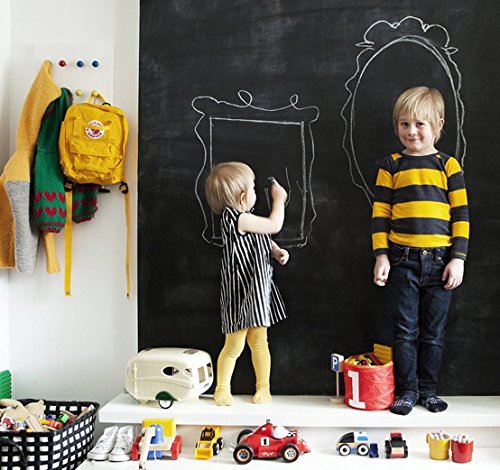 Fancy-fix Tafel-Aufkleber Selbstklebende Tafelfolie Kreidetafel in der Größe 43×200 cm in Schwarz - 7