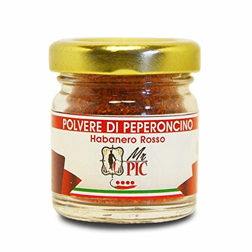 Polvere di peperoncino Habanero Rosso (15 g) - Mr PIC: il Peperoncino Toscano di alta qualità - Carmazzi: la più ampia linea di prodotti piccanti in Italia