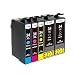Produktbild LxTek Ersatz für Epson 34 34XL Druckerpatronen Kompatibel für Epson WorkForce Pro WF-3720DWF WF-3725DWF Drucker (2 Schwarz, 1 Cyan, 1 Magenta, 1 Gelb)