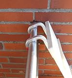 Jennys Tiershop 2 Meter! Katzenleiter (Mit Einem Verbindungsstück) Katzentreppe für Balkon, Katzenmöbel, Fichte Natur 20 cm, Mit Haken! (b)