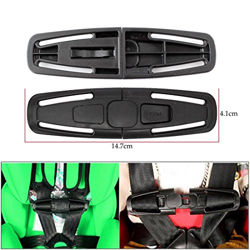 Cooltechstuff - Car Baby Safety Seat Strap Belt Harness Chest Child Clip Buckle Latch Nylon