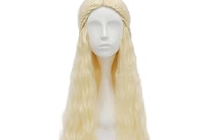 thematys Pelucas de Daenerys Targaryen Khaleesi – Cosplay de Juego de Tronos, Peluca Rubia para Mujeres y Niñas, Ideal para Disfraces, Carnaval y Halloween