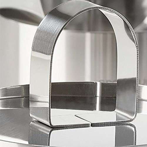 Andrew James – 4-Teiliges Speisering-Set Mit Stampfer – Dessertringe – Vorspeiseringe – Lebensmittelpräsentation – Aus hochwertigem Edelstahl - 7