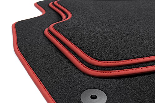 tuning-art G251 Edition Alfombrillas con Ribete, Letras y Costuras Decorativas