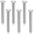6 Pcs Rivet,Solid Round Head Aluminum Rivets,Countersunk Solid Rivets for Shovel Spade Fork Rake Hoe Handle Repair Garden Lawnmower Industrial Household Use(50 x 6 mm)