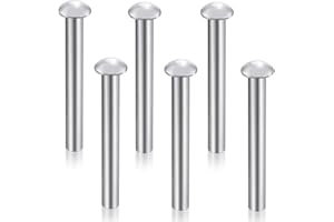 SQHY 6 Pcs Rivet,Solid Round Head Aluminum Rivets,Countersunk Solid Rivets for Shovel Spade Fork Rake Hoe Handle Repair Garden Lawnmower Industrial Household Use(50 x 6 mm)