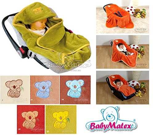 Preisvergleich Produktbild BabyMatex - Fleece Babydecke mit Gurtschlitzen für Autositz (Grün)