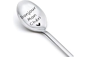 SHIQIAO SPL Cadeau D'anniversaire Homme Cadeaux Saint Valentin Couple Bonjour Mon Chéri Cuillère Cadeau Couple Amoureux Petit Ami Cuillère à Café Dessert