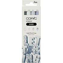 Copic Ciao Shade Twin Marker With Medium Tip And Brush Tip, With Multiliner Warm Gray 0.5mm (Pack Of 3 - View #9