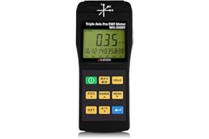 LATNEX EMI Magnetfeldgauss-Messgerät MG-2000T Dreifachachachse, professionelle Verwendung mit Datalogger, EMI von MRI-Maschinen, industriellen und medizinischen Geräten, Stromleitungen und -geräten
