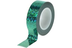 BYUTFA Nastro per Ginnastica Ginnastica Ritmica Decorazione Nastro olografico prismatico con Glitter Cerchi Bastone Strumenti per Scrapbooking Fai-da-Te Nastro Adesivo