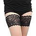 Produktbild UMIPUBO Elastische Oberschenkelbänder Socken Damen Sexy Lace Schenkel-Band Anti-Chafing Bands Anti-Rutsch Oberschenkel (B:47-55cm, Schwarz)